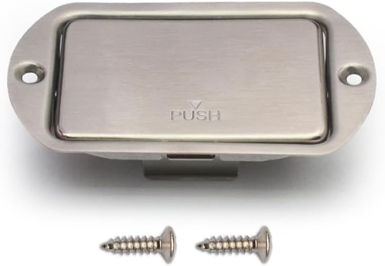 ROZILO Stainless Steel 9V Guitar battery Box Battery Cover Box Case Compartment for Active Guitar Bass Oval Style - Image 1